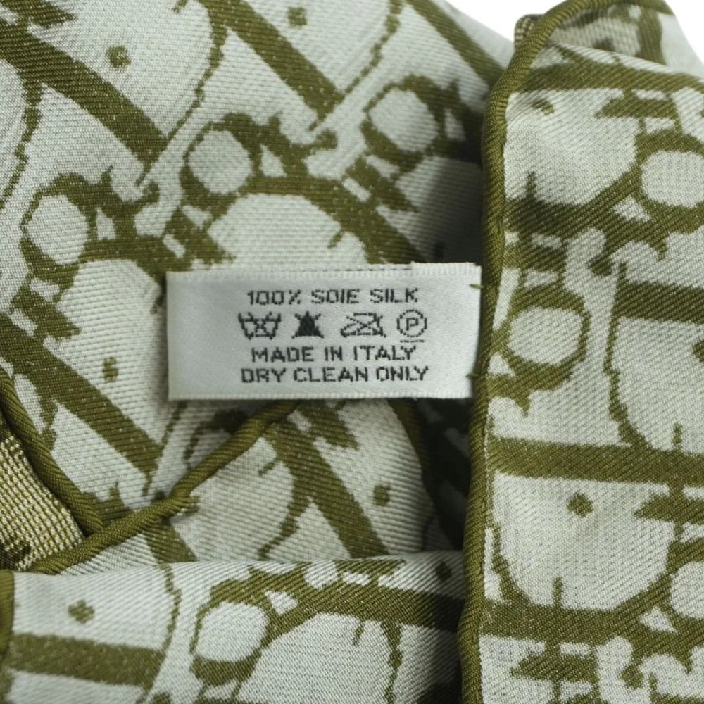Green Christian Dior Silk Monogram Scarf - Picture 7 of 11